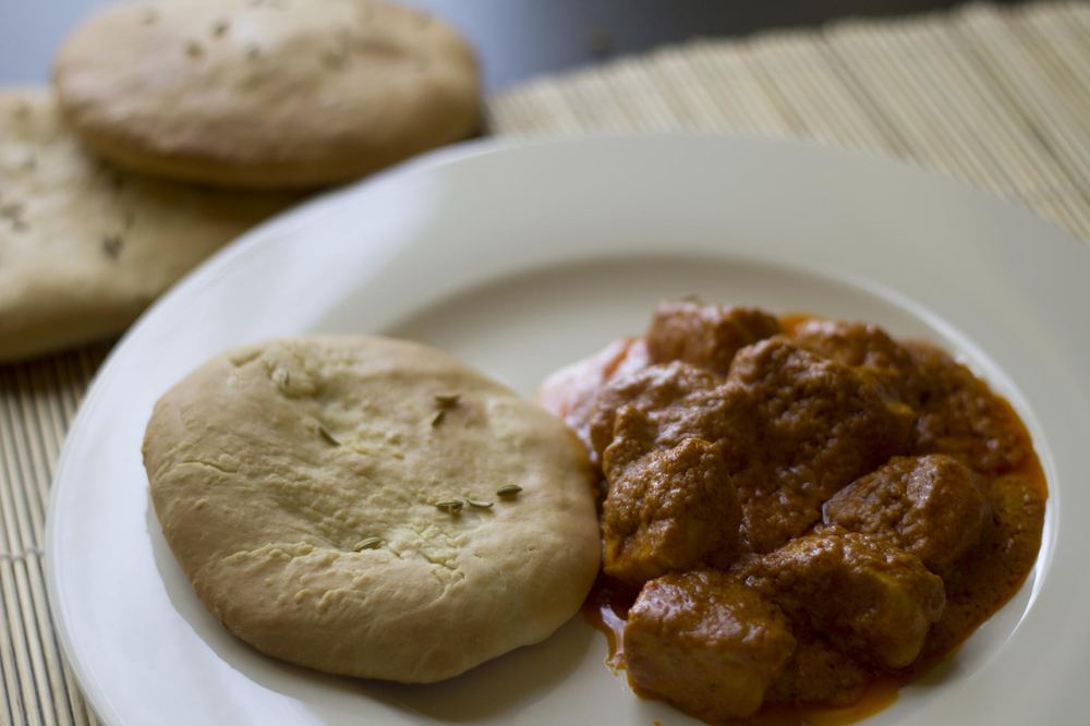 Butter chicken curry in a rich tomato gravy